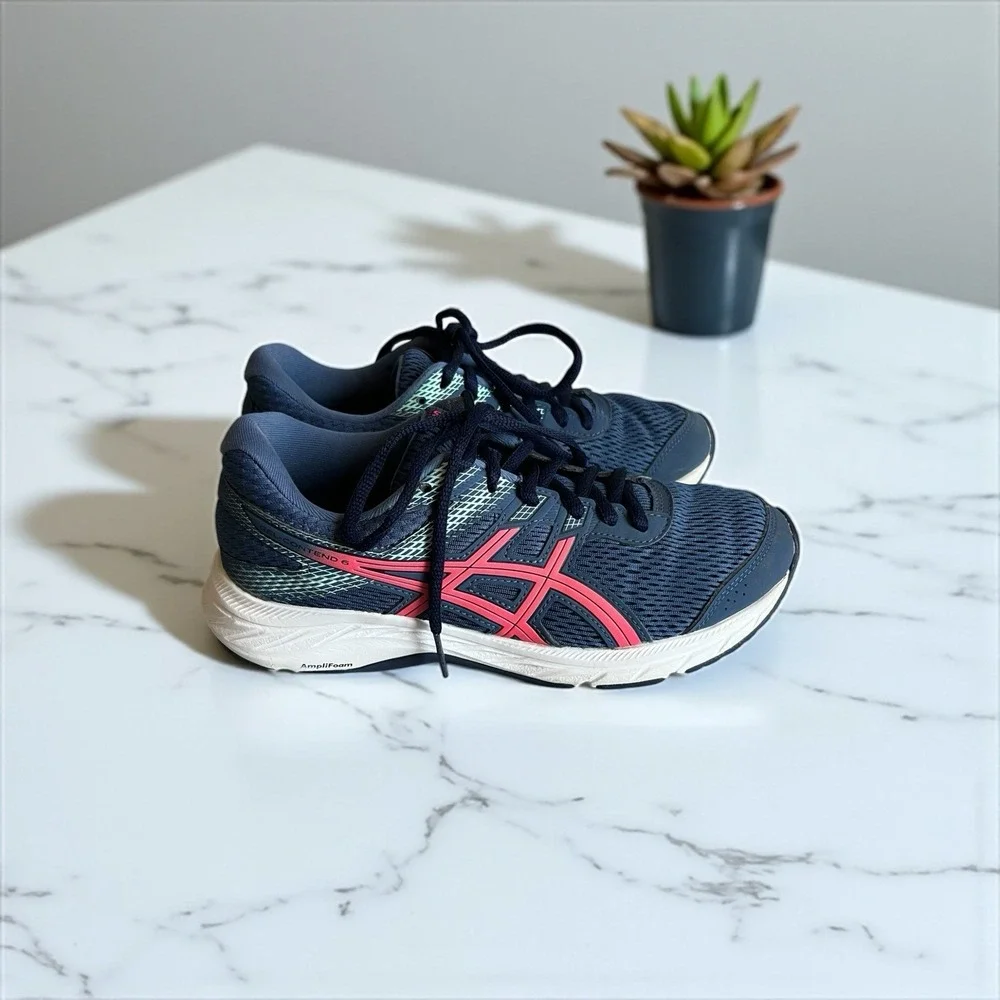 ASICS Women's Gel Contend‎ 6  Blue Lace-up Running Shoes Size 6.5 F920220